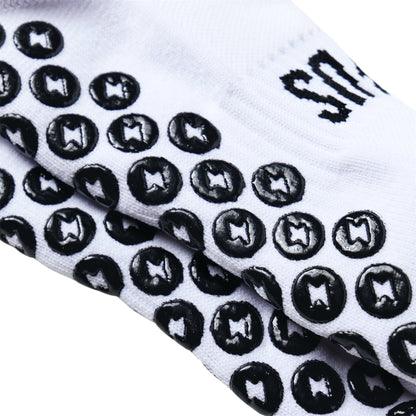 Zelus White Grip Socks